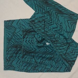 Reebok Leggings M Green ID AOP Yoga Pants Sports Fitness Active Lounge Wicking